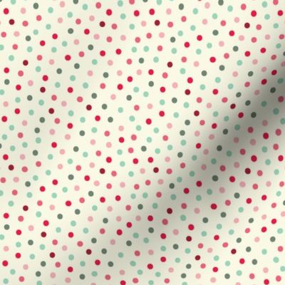 Merrymint Confetti Polka Dots on Cream