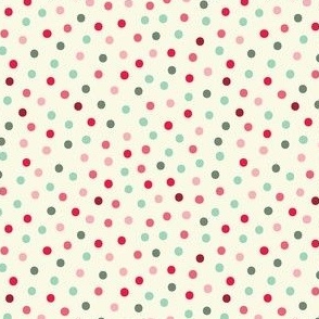 Merrymint Confetti Polka Dots on Cream