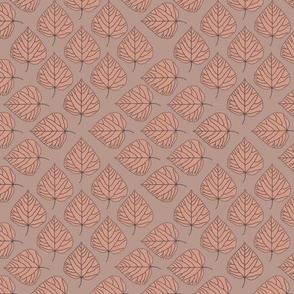 2620 tan leaves on taupe background