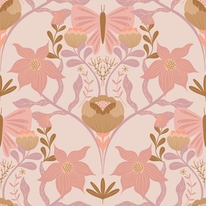 Serena serene butterfly floral pinks neutrals