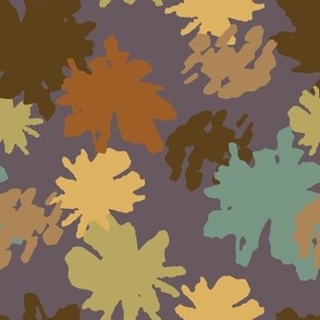 Abstract Autumn Leaves, purple