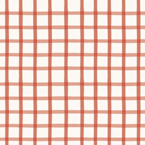 Crimson Candy Cane Red Checked- Large