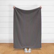 Spring garden classic bold stripe - midnight, slate and peach - traditional, heritage stripe