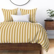 Spring garden regency heritage stripe - mustard on cream - grandmillennial, traditional stripe for decor