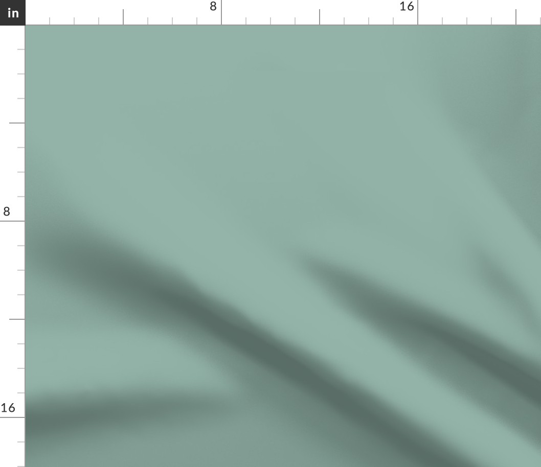 Light Teal Solid (#92b2a7) Spring Garden collection - soft green,  grey-green, teal green