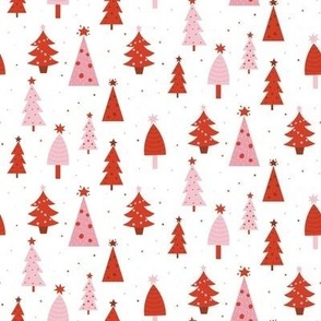 Christmas Tree Farm - Red and Pink