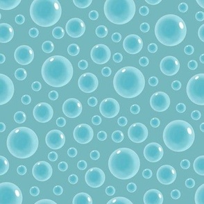 Water bubbles / blue background 