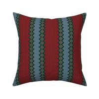 French Country Stripes Classic Burgundy Large 