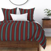 French Country Stripes Classic Burgundy Large 