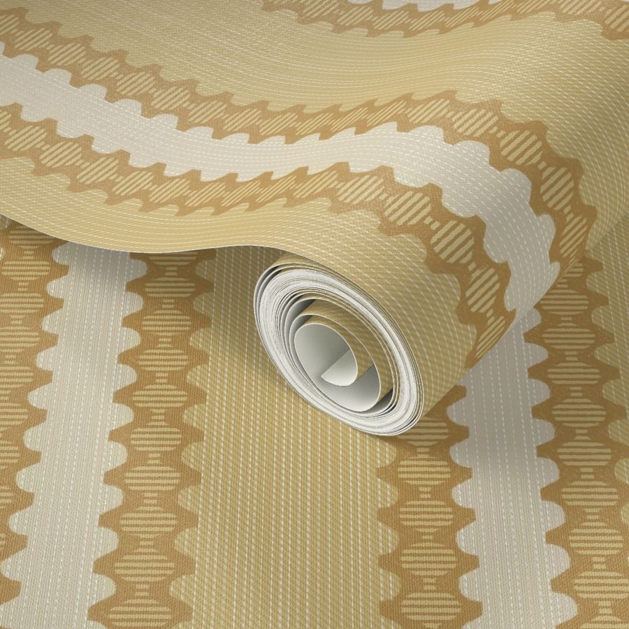 French Country Stripes Wythe Gold Large 