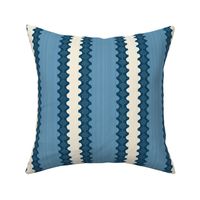 French Country Stripes Lafayette Blue Large 