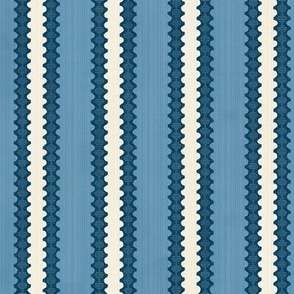 French Country Stripes Lafayette Blue Medium 