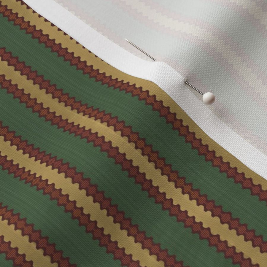 French Country Stripes Merchant Green 