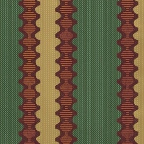 French Country Stripes Merchant Green Large 