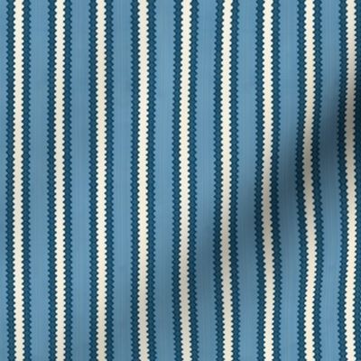 French Country Stripes Lafayette Blue Small 