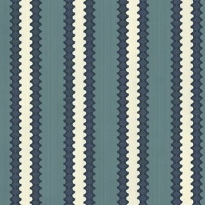 French Country Stripes Aegean Teal Medium 