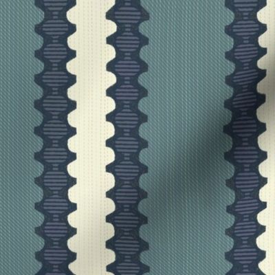 French Country Stripes Aegean Teal Large 