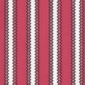 French Country Stripes Pink Brocade Medium 