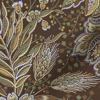 Fleurs Sauvage de Villandry Tudor Brown Large 