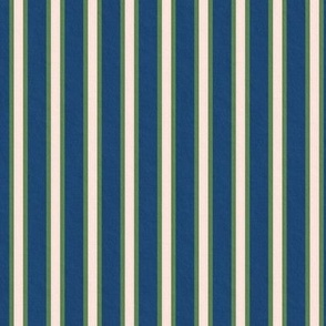 French Provincial Stripes Marquis Blue  Small 