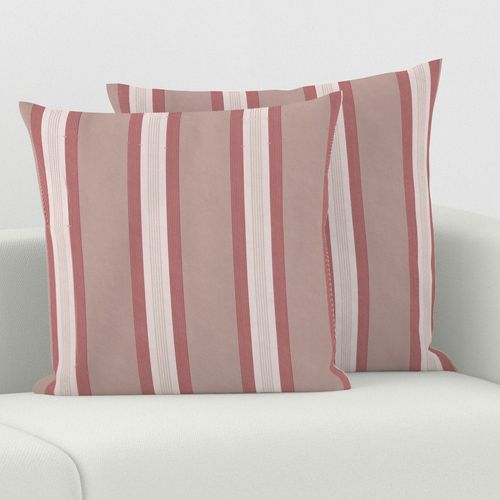 French Provincial Stripes Qing Camellia Pink Large