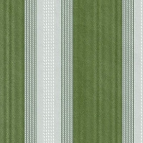  French Provincial Stripes Bitter Green Large 