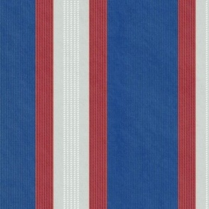 French Provincial Stripes Union Blue and Red Admiral Large 