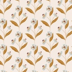 Delicate Blooms in cream - 2.5"