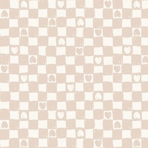Checkerboard Hearts_check_Kids Valentines_small_shell pink
