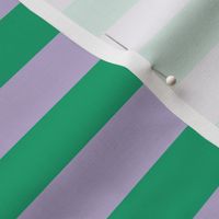1 Inch Purple and Green Stripes