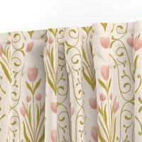 Loves, Tulips! Valentine’s Day flowers - Blush pink and olive green | #P230771