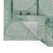 Serene morning / Large scale / Muted teal