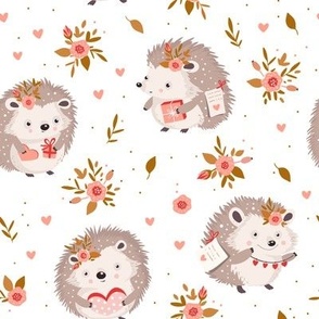 Cute cartoon hedgehog nursery kids animal
