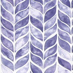 Watercolor Whale Tail Tiles - Dusty Purple  - Medium Scale