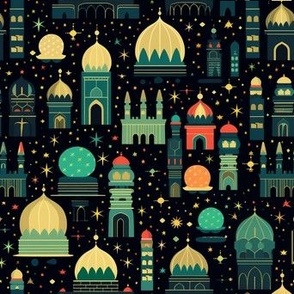 Ramadan stars and mosques