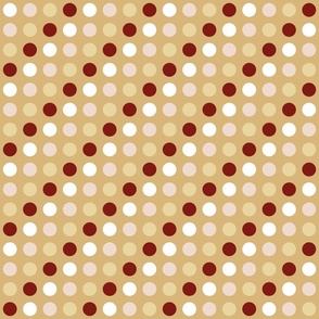 diagonal rows of dots on honey brown | medium