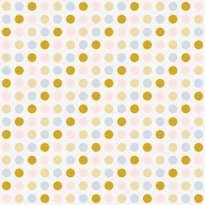 grid with blush and light blue dots on pearl white | medium