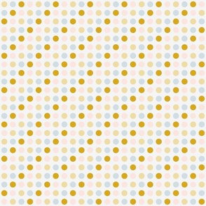 grid with blush and light blue dots on white smoke | small