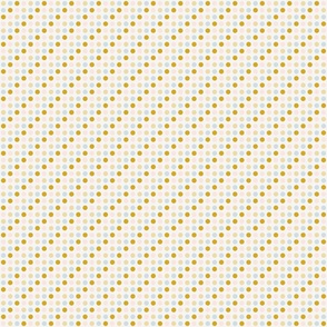 grid with blush and light blue dots on pearl white | tiny