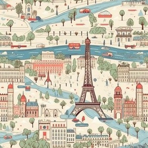 illustration of vintage Paris