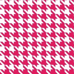 Houndstooth pink and white minimalist down pattern