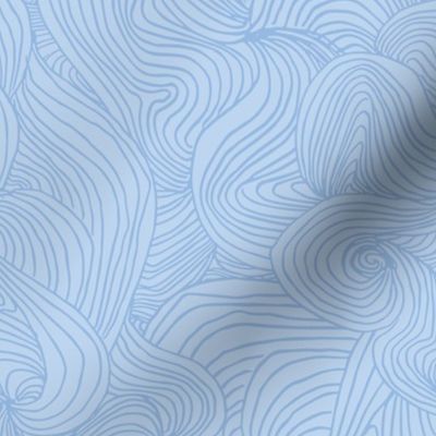Serene swirls - blue (small scale)