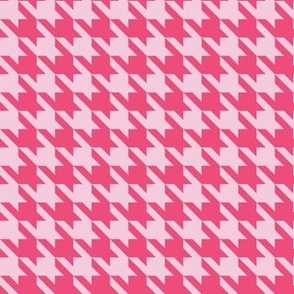Houndstooth pink minimalist down pattern