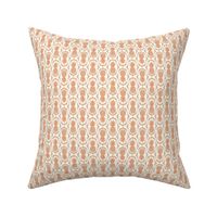 Small Scale Pineapple Fruit Damask Peach on Ivory