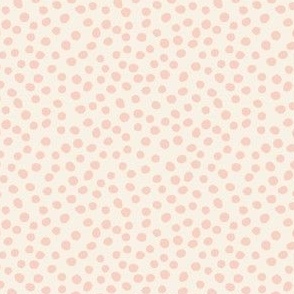 (small) tossed polka dot sprinkles - blush pink on off-white