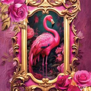 27x36 pink flamingo roses