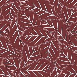 Forest Floor Leaves, Red Brown