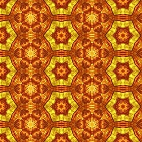 Best Friend – Yellow and Orange Flowers in Hexagons (small) (1515)