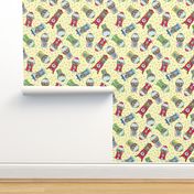 Cartoon Gumball Machine Pattern