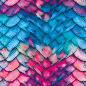 Magical Furry Scales in Enchanting Blue and Pink Hues